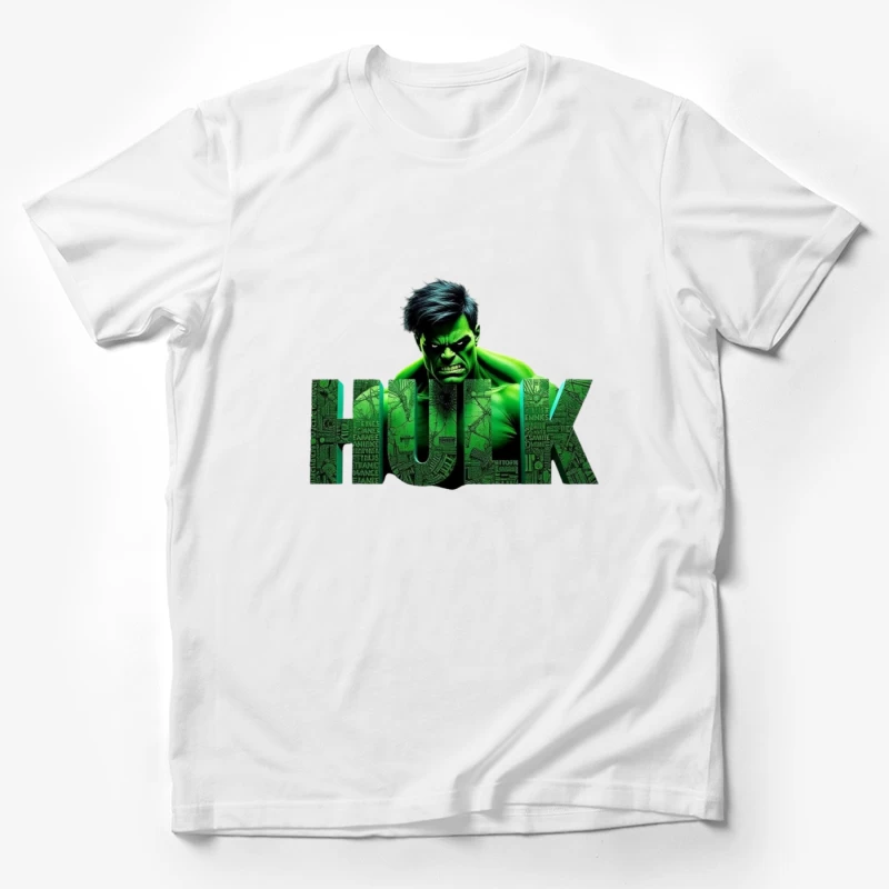 The Incredible Hulk Typographic Character Art Male T-Shirt