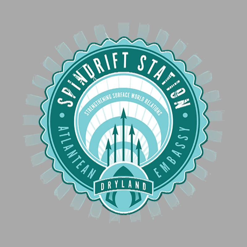 Swandrift Station: Atlantean Embassy Logo for Dryland Relations Female Pullover Hoodie