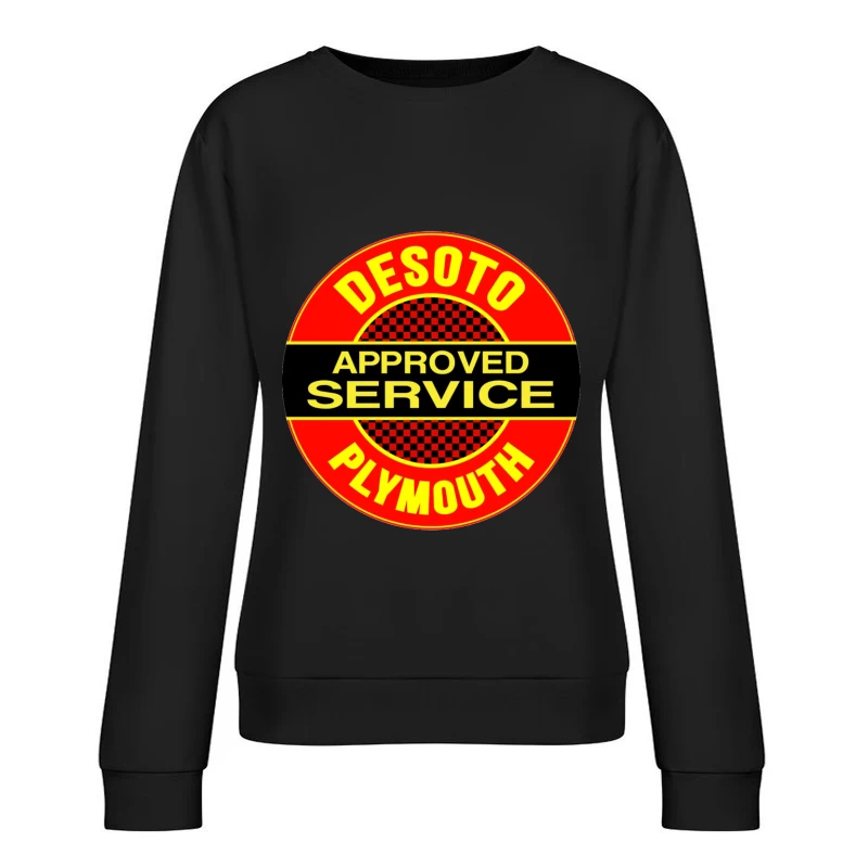 Vintage DeSoto-Plymouth Approved Service Station Logo Female Pullover Sweatshirt