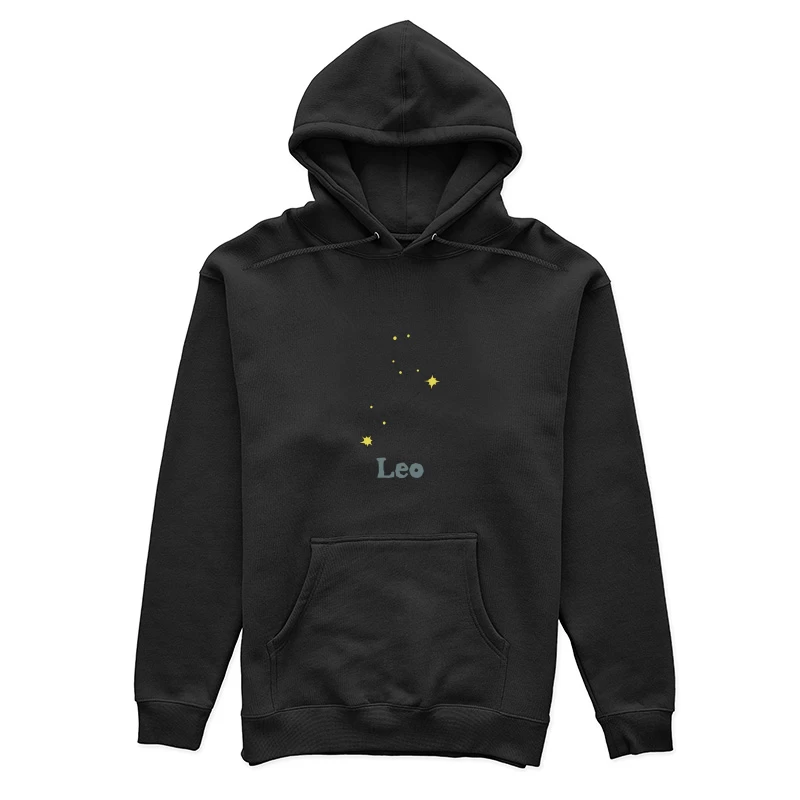 Sternbild Leo mit gelben Sternen Damen Pullover Hoodie