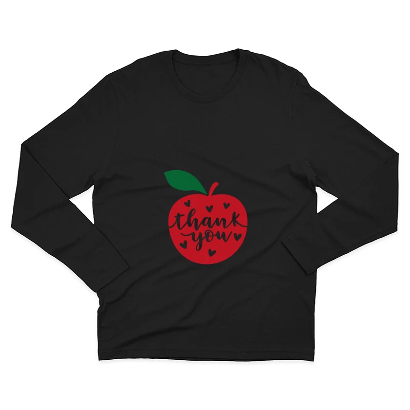 Carte de remerciement en forme de pomme Homme Manches Longues T-Shirt