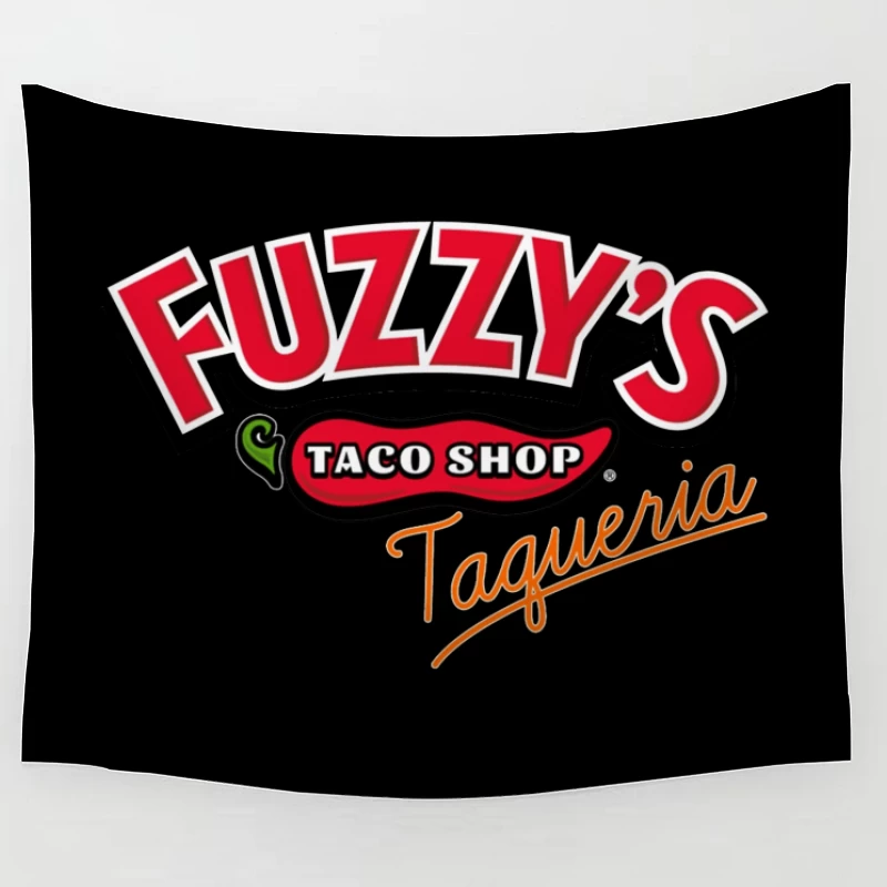 Fuzzy's Taco Shop Taqueria Restaurant Logo Tapestry