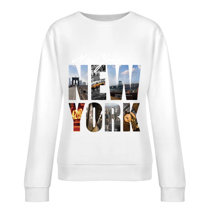 New York Sehenswürdigkeiten und Skyline Damen Pullover Sweatshirt