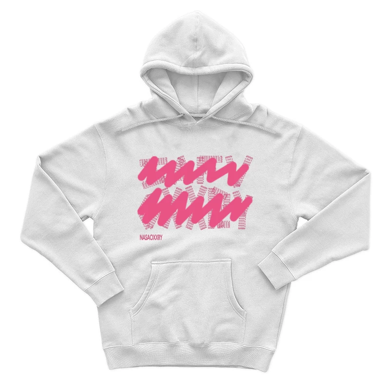 Rosa Zeichnung mit chaotischen Elementen Herren Pullover Hoodie