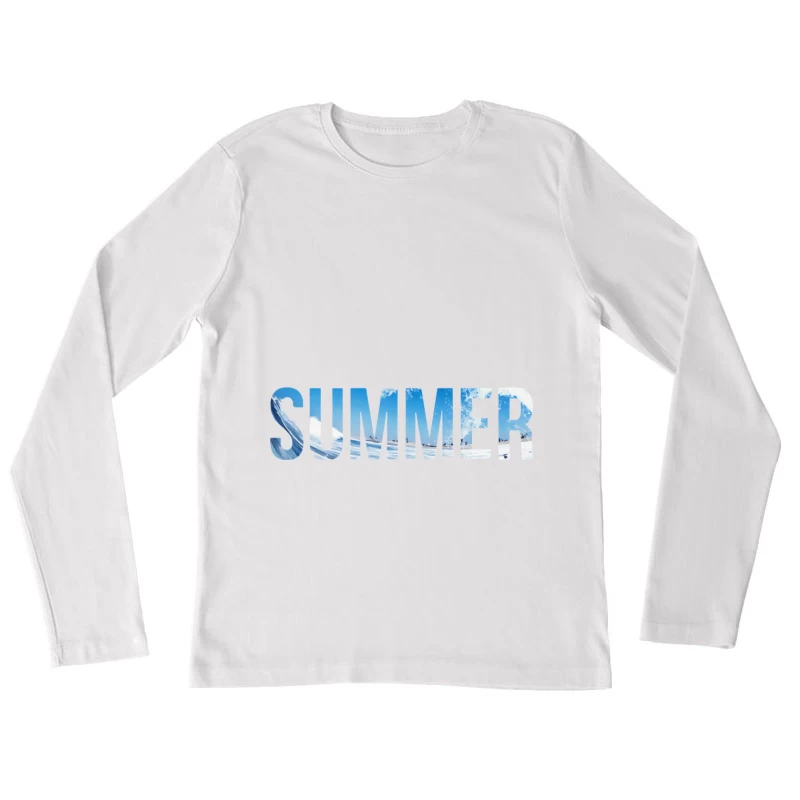 Sommer mit Ozeanwellen Damen Langarm T-Shirt