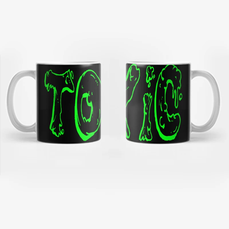 Glowing Toxic Text Design Coffee Mug