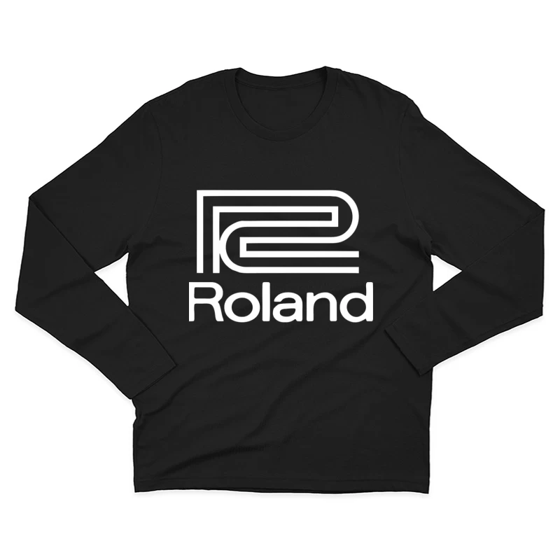 Roland Musical Equipment Brand Logo Outline Male Long Sleeve T-Shirt