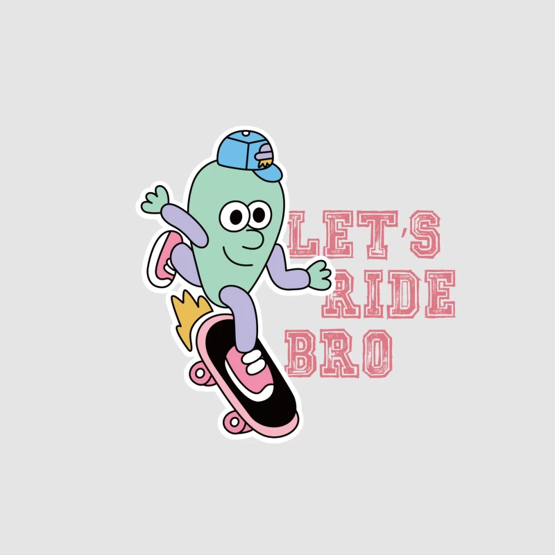 Lustiger Alien auf Skateboard Herren Pullover Hoodie