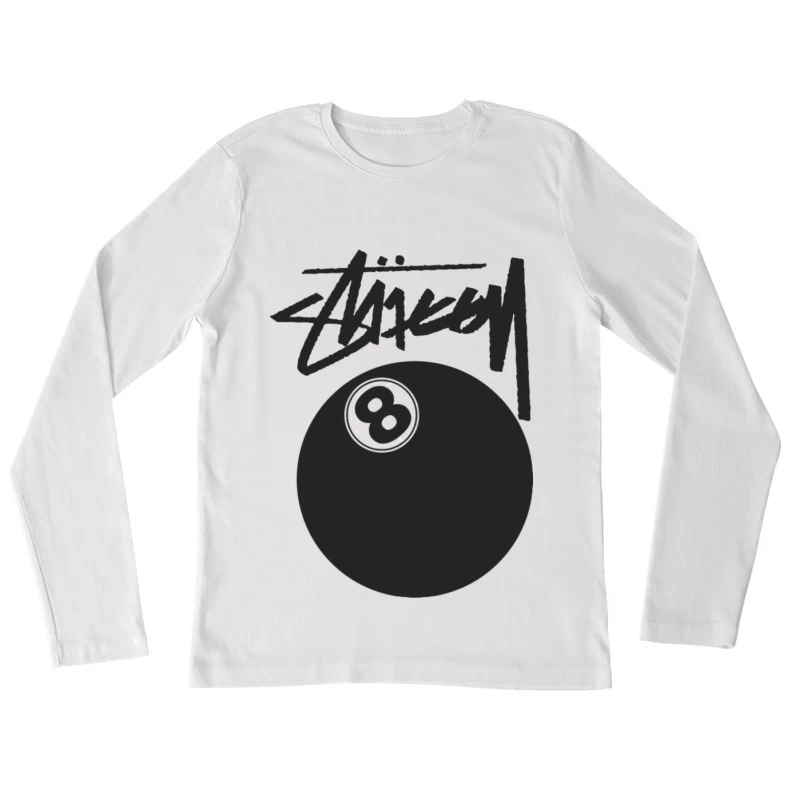 Stussy Logo mit Billardkugel Damen Langarm T-Shirt