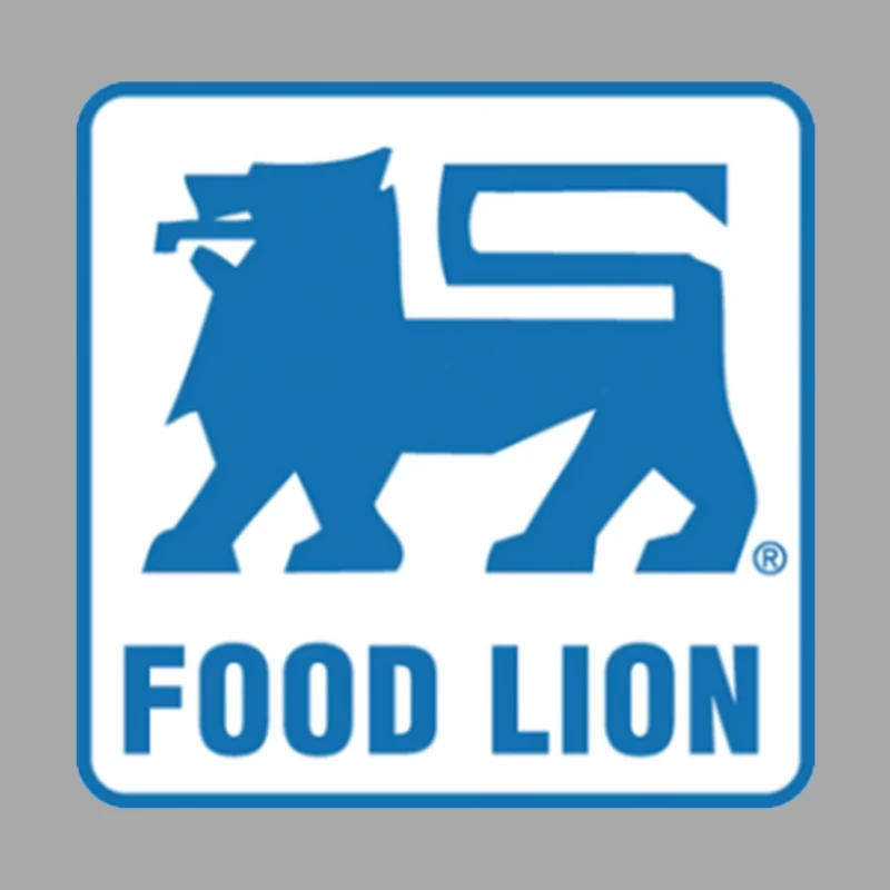 Food Lion Supermarket Chain Blue Logo with Lion Symbol Female Pullover Hoodie