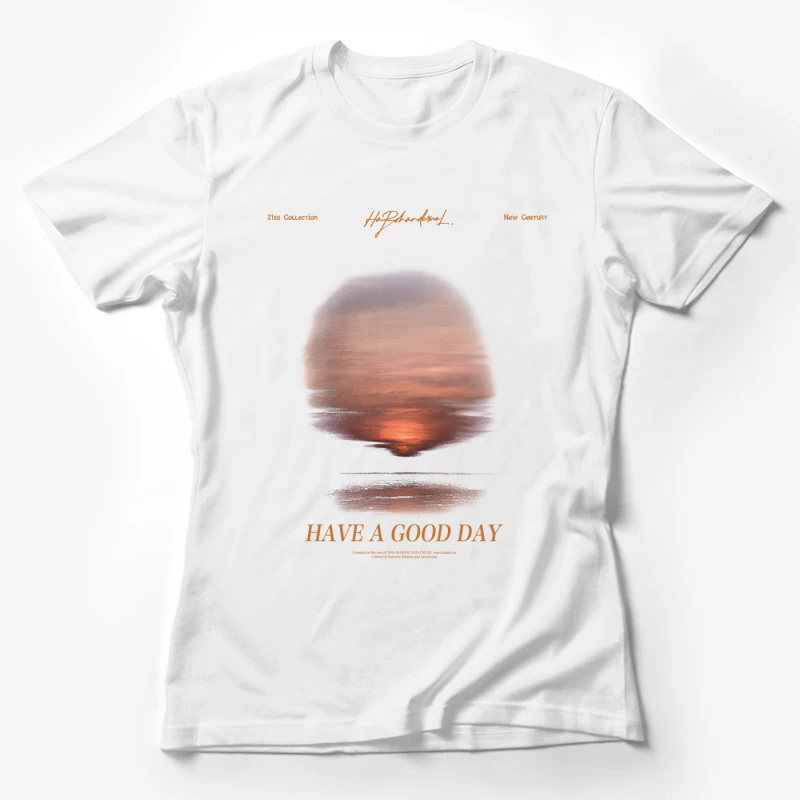 Sonnenuntergangsmalerei auf Wasser Damen T-Shirt