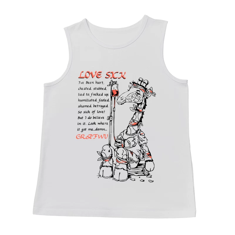 Kunst von einem traurigen Streichholzmann Herren Tanktops