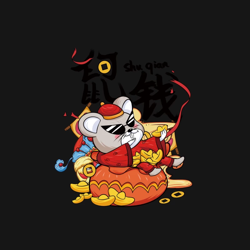 Reicher Hamster mit Goldmünzen Herren T-Shirt