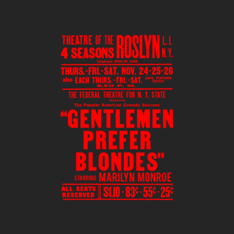 Gentlemen Prefer Blondes Male Pullover Sweatshirt