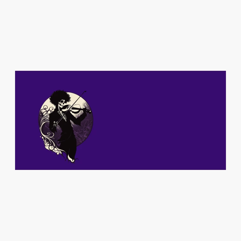 Gothic Skeleton Violinist with Afro under Moonlight Coffee Mug