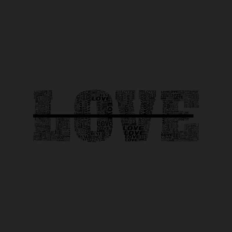 Love typography Male Pullover Sweatshirt