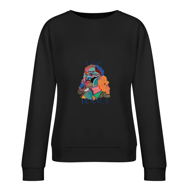 Bunte Kunst von Casa Blanca Damen Pullover Sweatshirt
