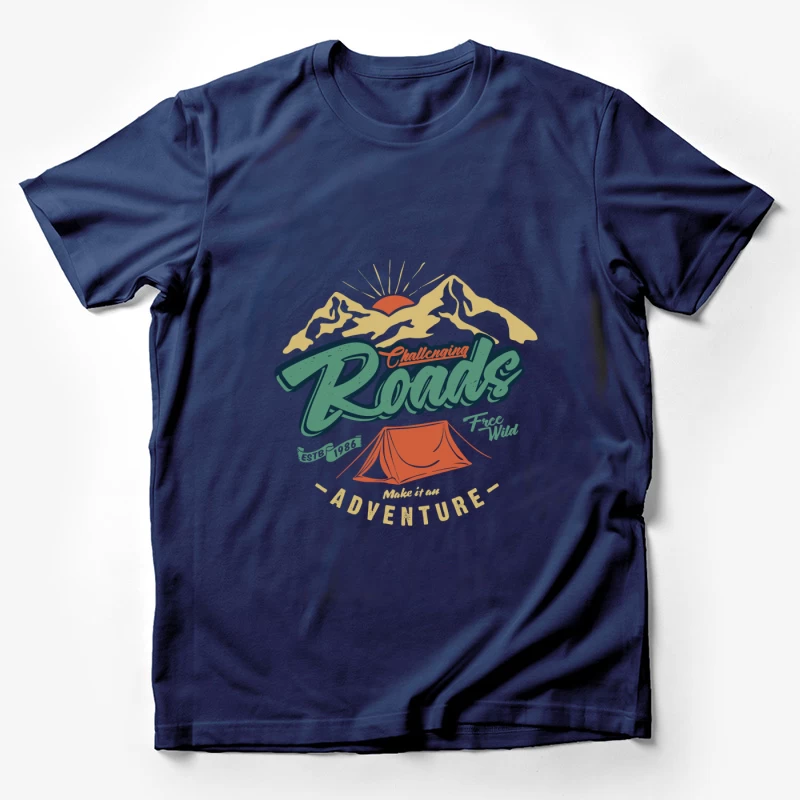 Abenteuer-Berglandschaft mit Zelten Herren T-Shirt