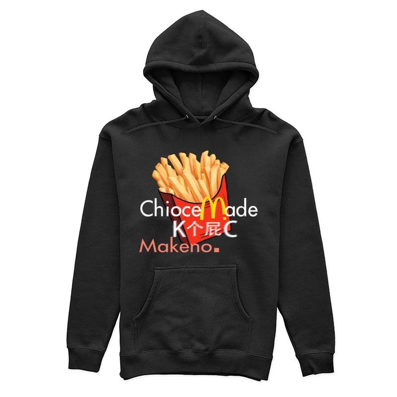 Pommes-Design mit Wortspiel Damen Pullover Hoodie