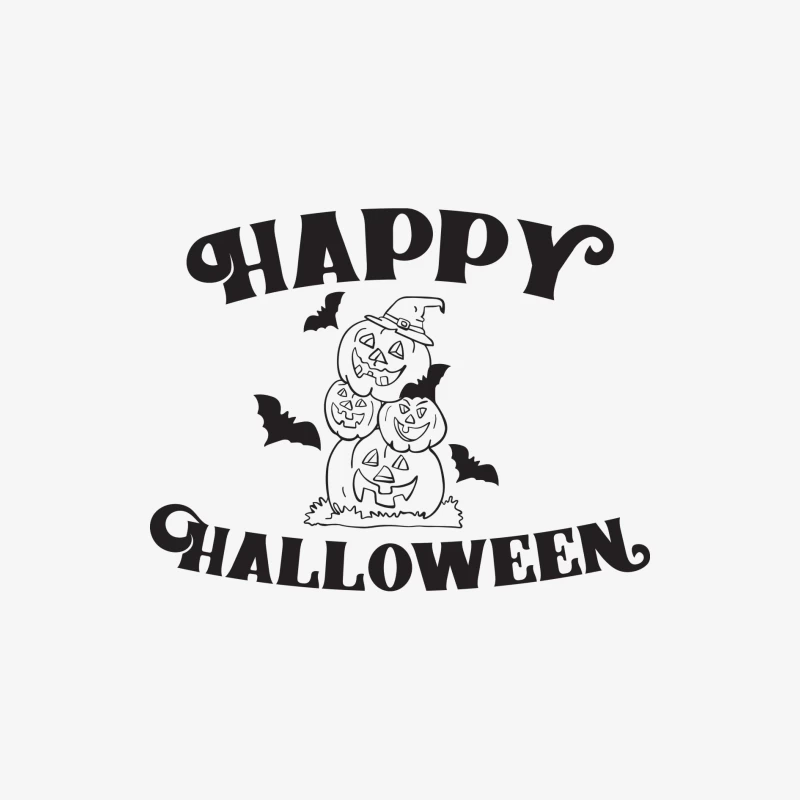 Citrouilles et chauves-souris pour Halloween Femme Manches Longues T-Shirt