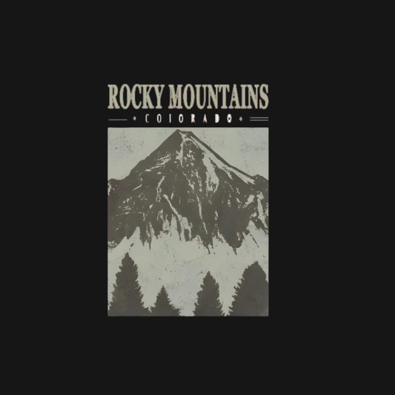 Rocky Mountains Illustration in Colorado Herren T-Shirt
