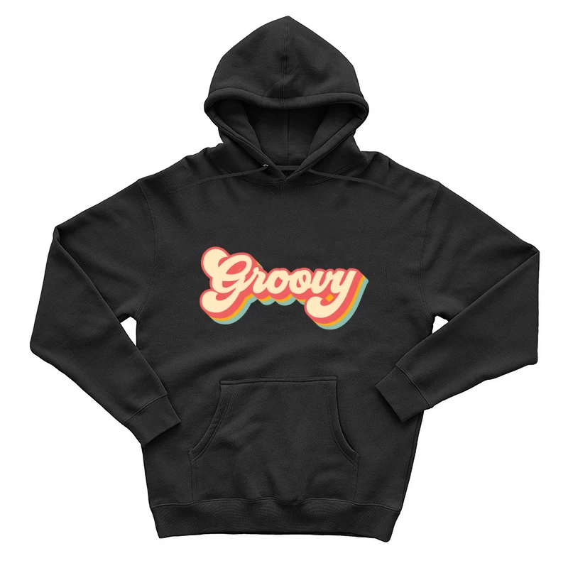 Retro Groovy Schriftzug Herren Pullover Hoodie