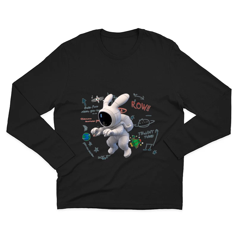 Kreativer Astronaut im Weltraumdesign Herren Langarm T-Shirt