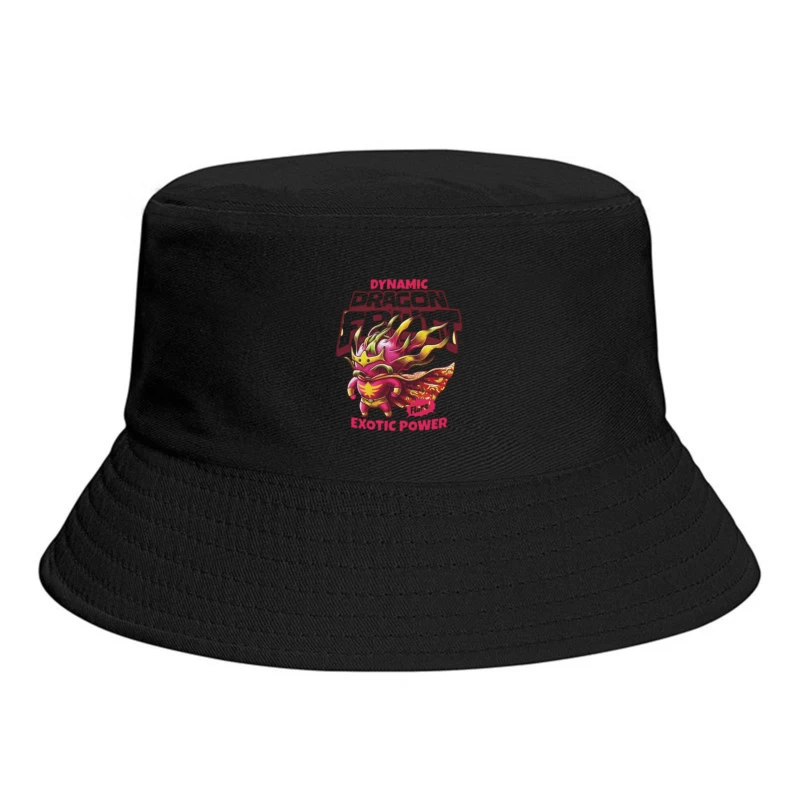 Dynamic Dragon Warrior: Exotic Power Gaming Character Design Bucket Hat