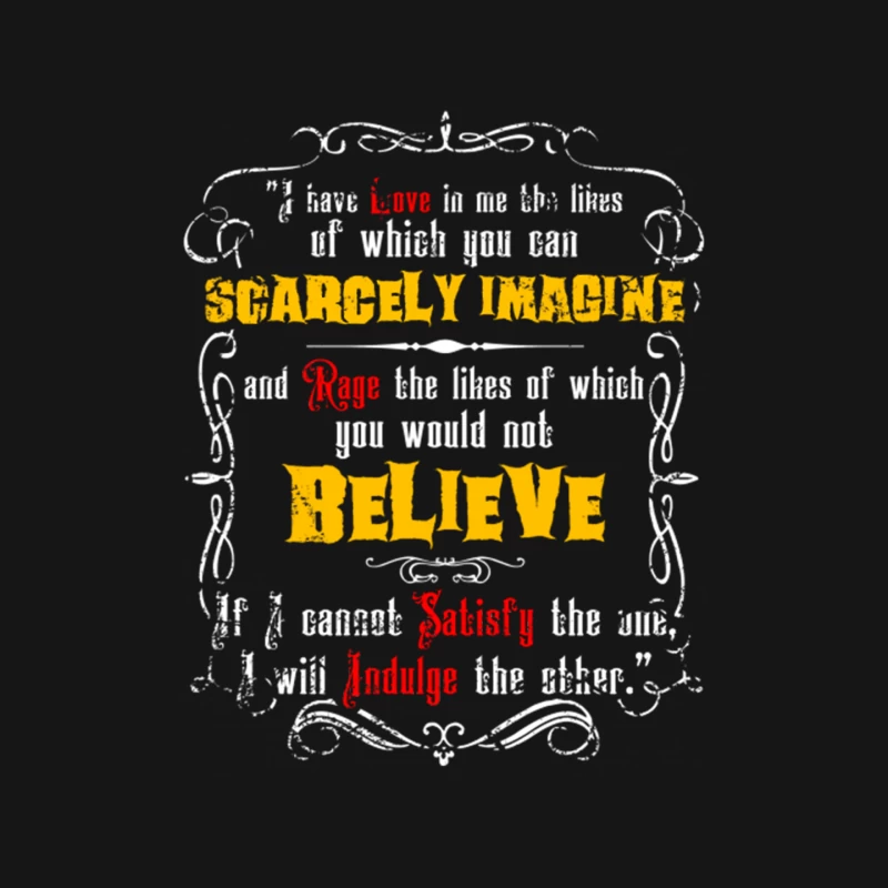 Frankenstein Quote, distressed Mouse Pad