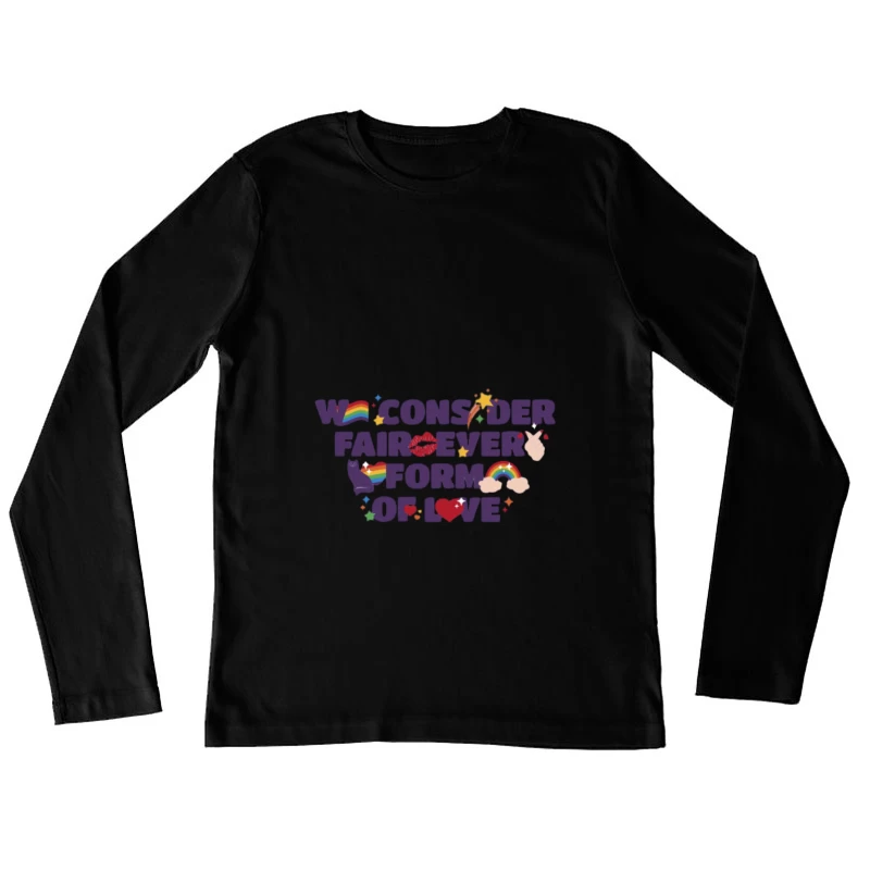Amour et acceptation Femme Manches Longues T-Shirt