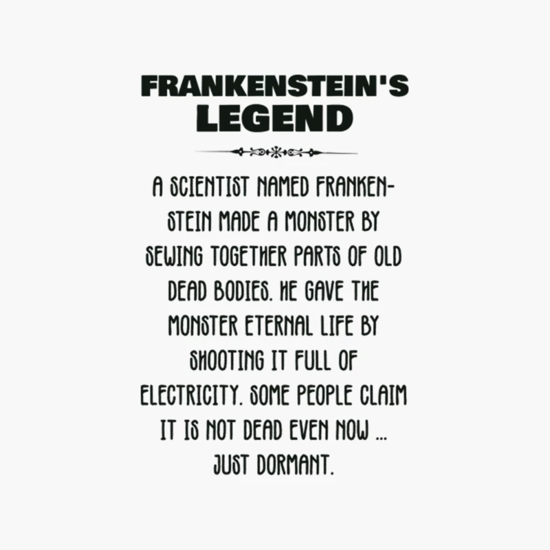 Frankenstein_s Legend Cotton Tote Bag