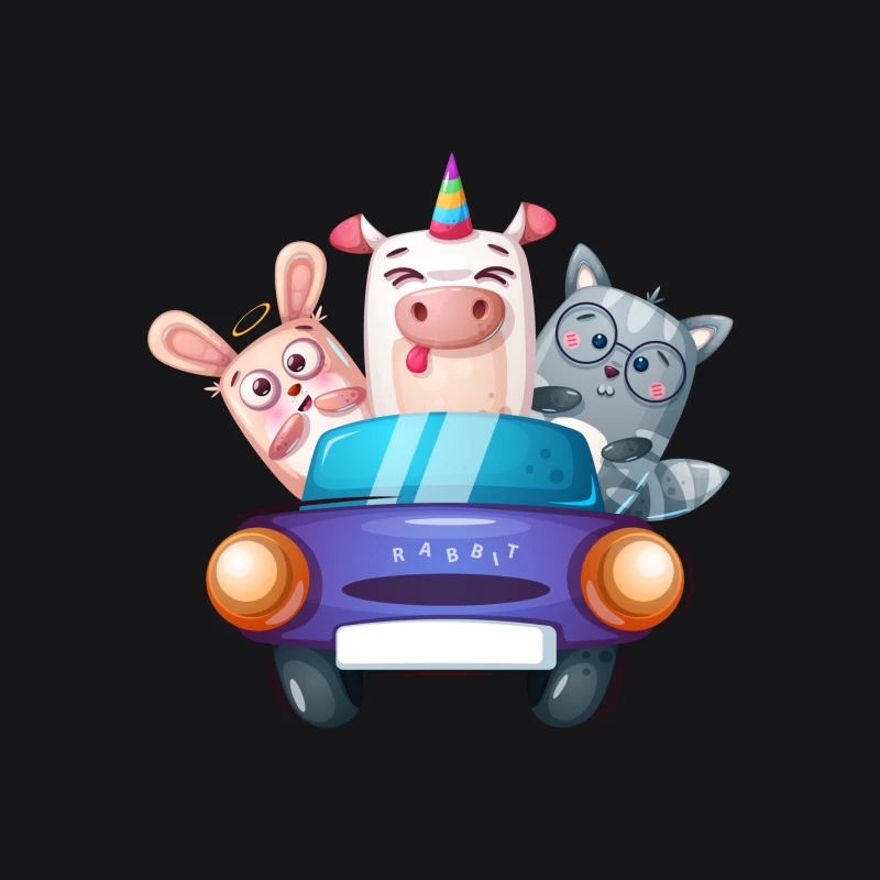 Animaux mignons dans la voiture Homme Sweat à capuche