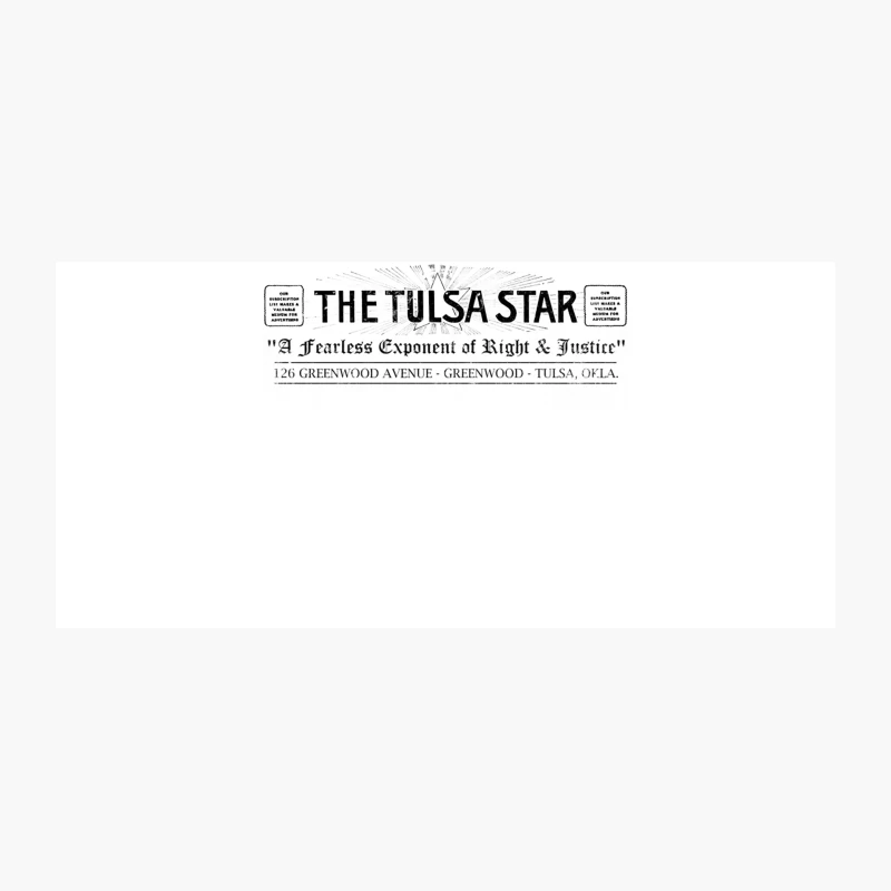 Vintage Tulsa Star Newspaper Headline from Greenwood, Oklahoma Coffee Mug