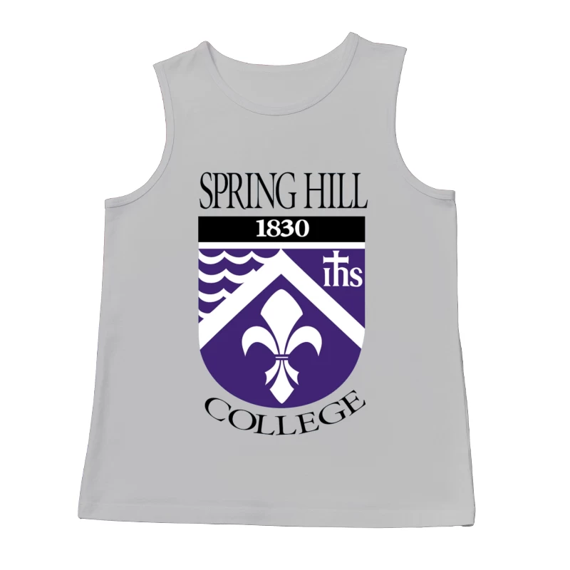 Spring Hill College Historic Shield Logo with Religious Symbolism (Est. 1830) Male Tank Top