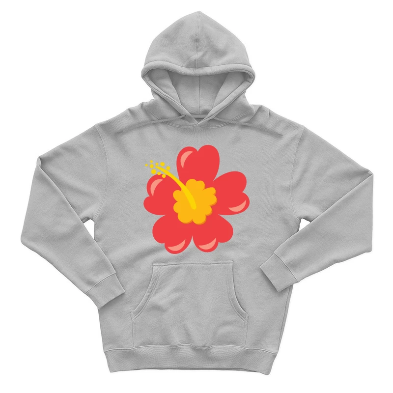 Illustration de fleur d'hibiscus rouge Homme Sweat à capuche