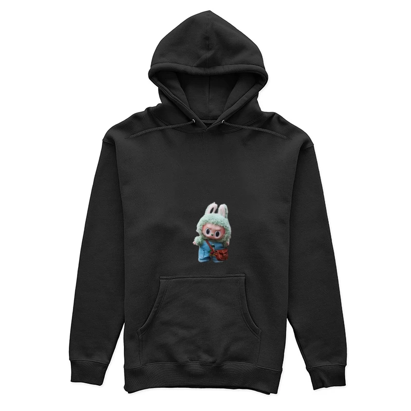 Kuschelpuppenfigur mit Hasenohren Damen Pullover Hoodie
