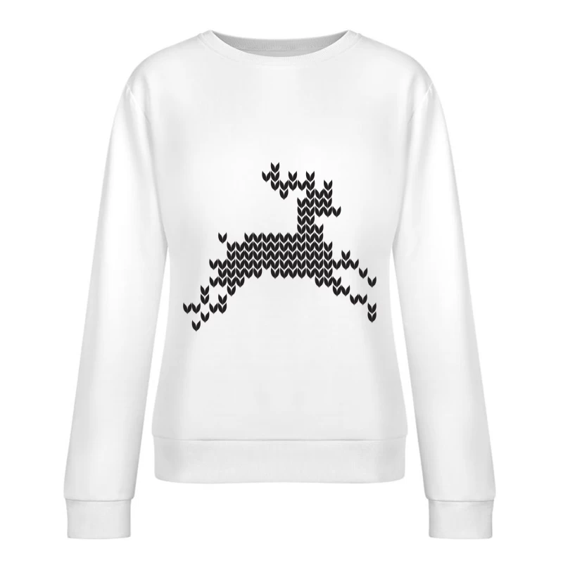 Cerf géométrique en motifs hexagonaux Femme Sweat-shirt à enfiler