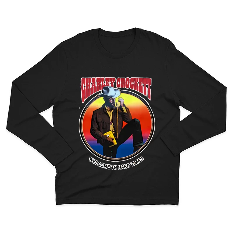 Vintage Country Western Blues Album Art - Welcome to Hard Times Male Long Sleeve T-Shirt