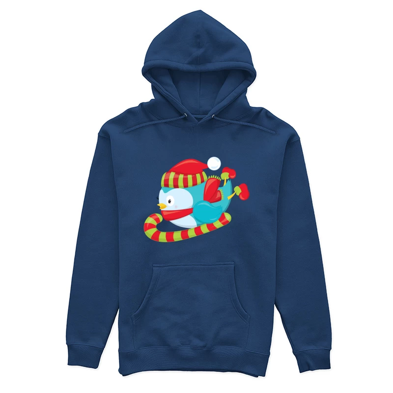Oiseau mignon en hiver avec bonnet et écharpe Femme Sweat à capuche
