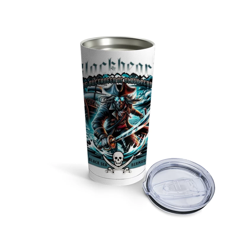 Dark Pirate Warrior of the Black Sea and Bermuda Travel Mug