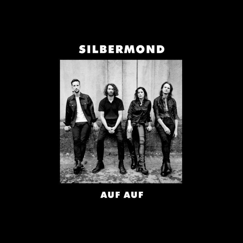 German Rock Band Silbermond - Black and White Promotional Photo Throw Pillow