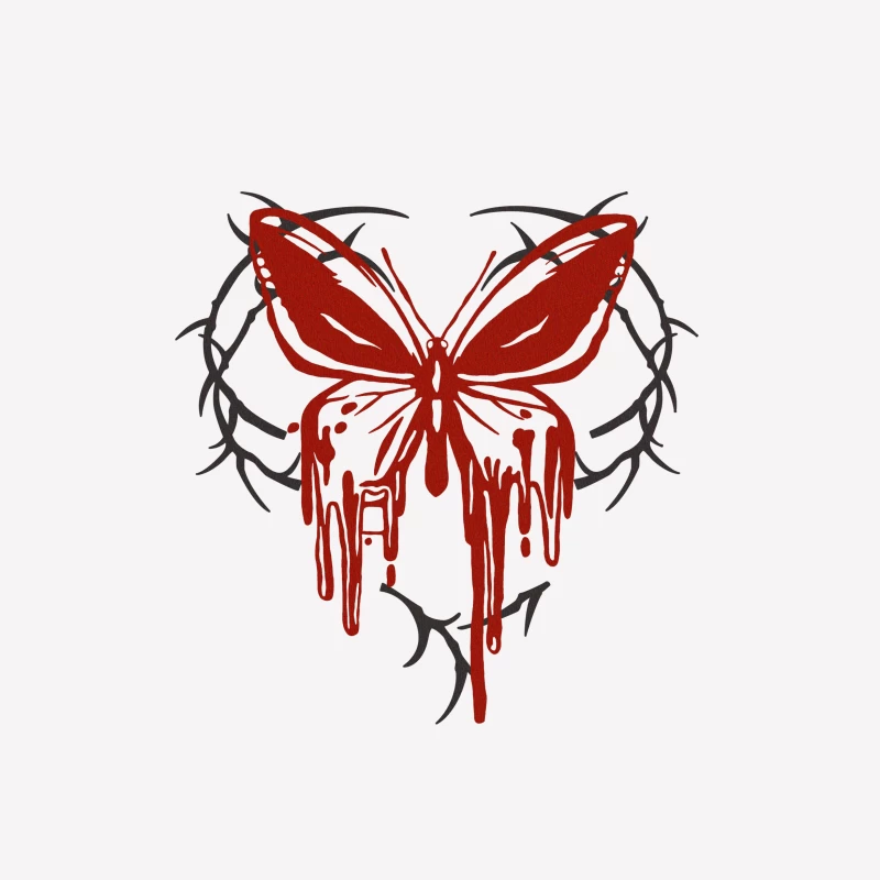 Schmetterling aus Dornen Herren T-Shirt