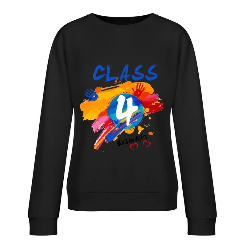 Bunte Klassenzimmerkunst Damen Pullover Sweatshirt