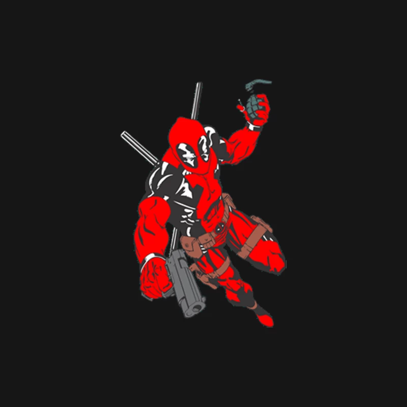 Deadpool: Marvel's Armed and Dangerous Superhero in Action Female Long Sleeve T-Shirt