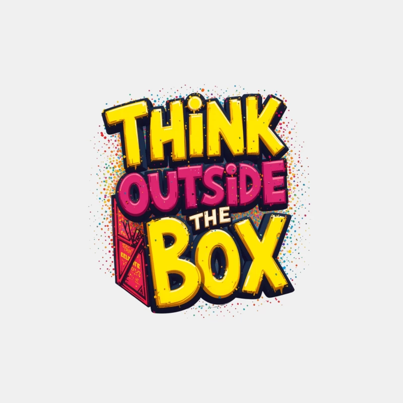 Think Outside the Box Design Male Tank Top