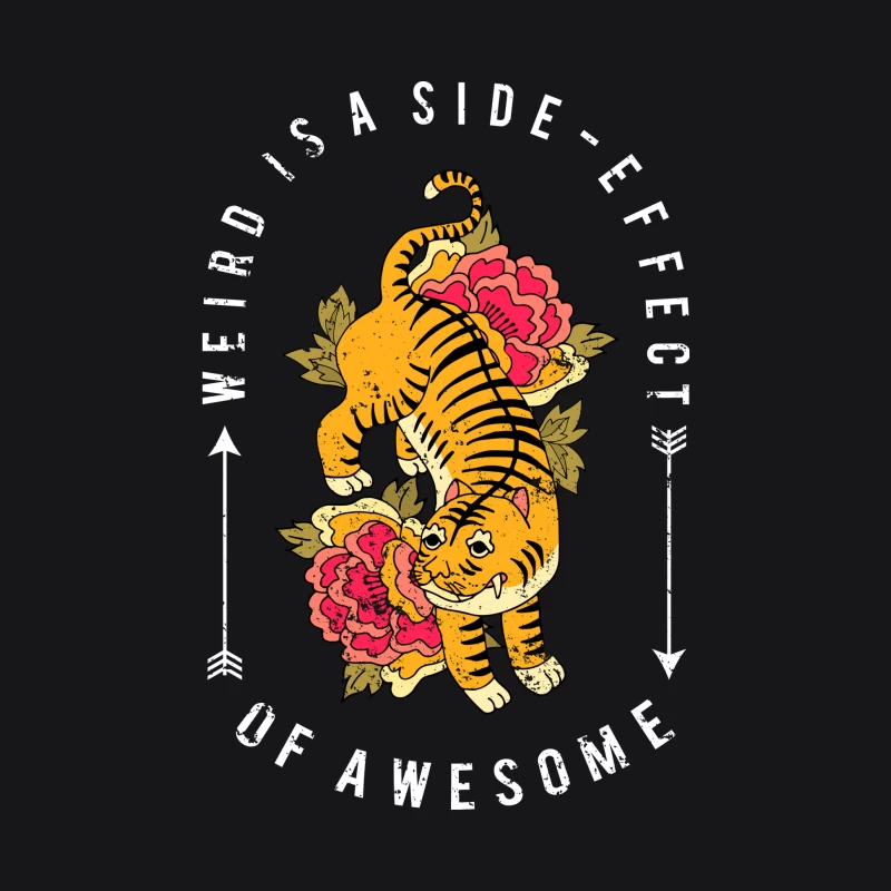 Tigre artistique avec message inspirant Homme Sweat à capuche