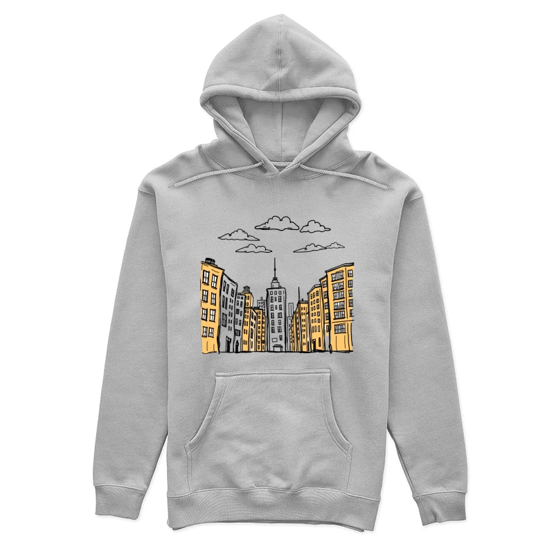 Cityscape Illustration Female Pullover Hoodie