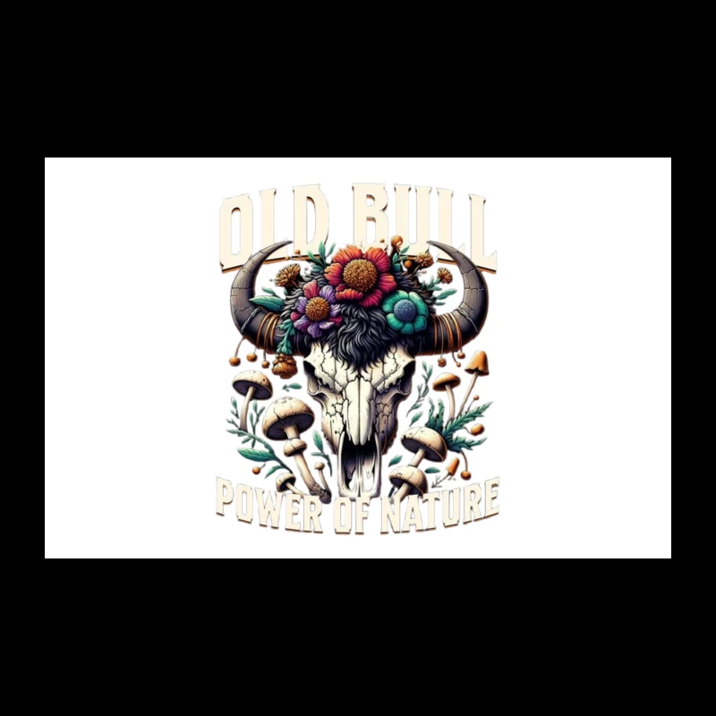 Floral Adorned Buffalo Skull: Power of Nature Travel Mug