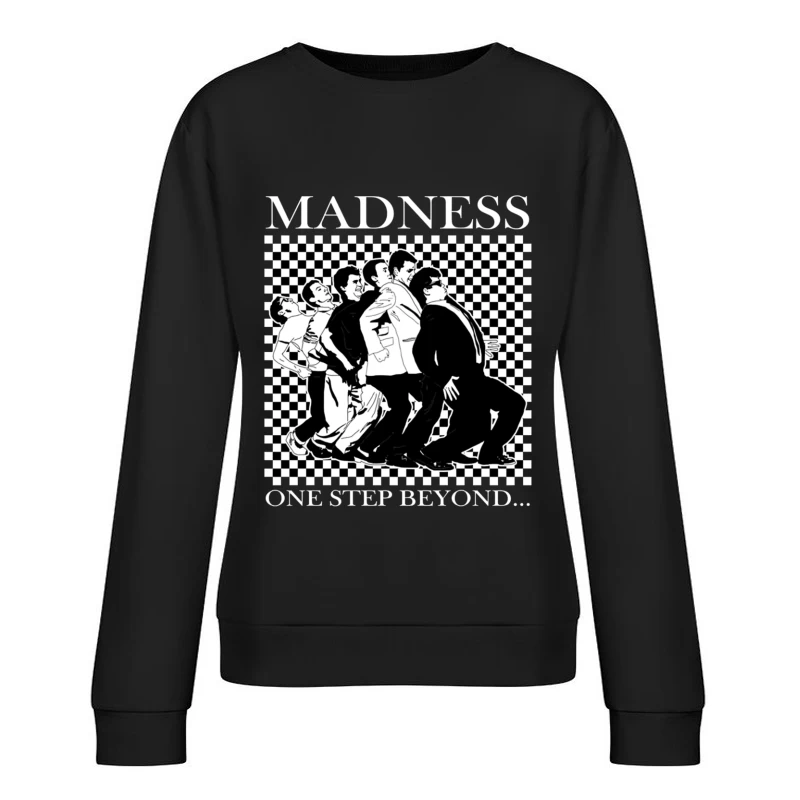 Madness "One Step Beyond" Album Art with Dancing Figures Female Pullover Sweatshirt