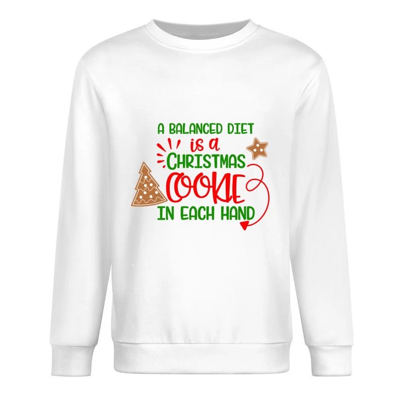 Humour de Noël: Cookies pour une alimentation équilibrée Homme Sweat-shirt à enfiler